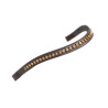 Frontal strass large Shires Velociti Gara - Marron / or