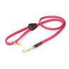 Laisse pour chien en cuir rond Shires Digby & Fox - Rose