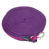 Longe de travail en sangle matelassée Shires - Prune / magenta