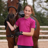 Polo technique React jeune cavalier Shires Aubrion - Fuchsia