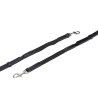 Rênes fixes cuir et élastique Shires Velociti Gara - Noir