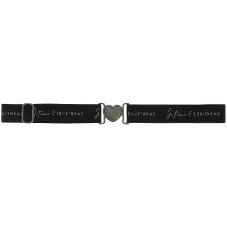 Ceinture élastique Je t'aime Equithème EK- Cœur