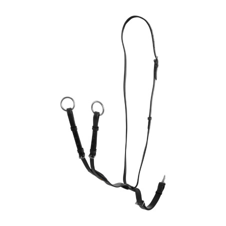 Martingale à collier en cuir avec boucles réglables