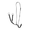 Martingale à collier en cuir avec boucles réglables - Noir