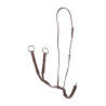 Martingale à collier en cuir avec boucles réglables - Marron foncé