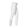 Pantalon slim fit femme taille haute Equestro Ridertechnology coutures thermosoudées - Blanc