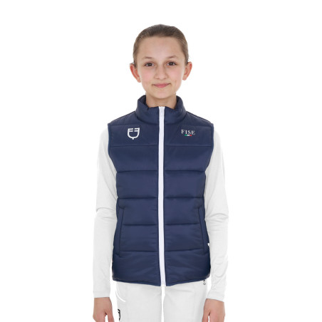 Veste sans manches unisexe enfant coupe slim Equestro X Fise