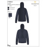 Sweat technique Equestro femme à capuche avec empiècements en micro mesh - Marine blazer