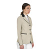 Veste de concours Equestro femme Monogram trois boutons - Oxford tan