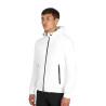Sweat à capuche Equestro homme à capuche réglable avec fermeture éclair - Blanc