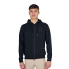 Sweat à capuche Equestro homme à capuche réglable avec fermeture éclair - Noir