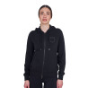 Sweat à capuche Equestro zippé femme adjusté - Noir