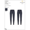 Pantalon Equestro femme full grip taille haute logo en strass - Marine blazer