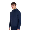 Sweat technique Equestro homme avec capuche et empiècements en micro mesh - Marine blazer