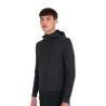 Sweat technique Equestro homme avec capuche et empiècements en micro mesh - Noir