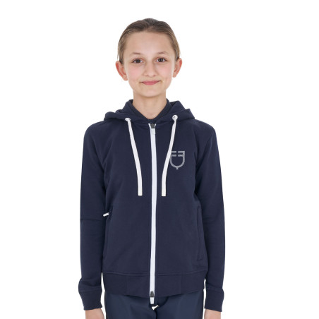 Sweat à capuche Equestro zippé unisexe pour enfants