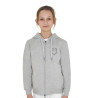 Sweat à capuche Equestro zippé unisexe pour enfants - Mélange gris