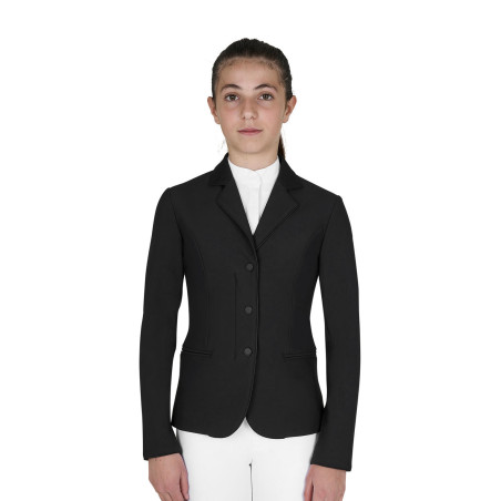 Veste de concours Equestro enfant unisexe zippée et à boutons