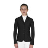 Veste de concours Equestro enfant unisexe zippée et à boutons - Noir