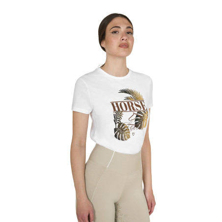 T-shirt Equestro femme Horse Palm en coton