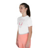 T-shirt Equestro fille Horse Team en coton - Blanc
