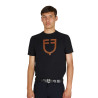 T-shirt Equestro basique homme avec logo brillant - Noir / noir