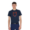 T-shirt Equestro basique homme avec logo brillant - Marine / marine