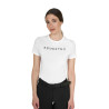 T-shirt Equestro femme en coton logo laminé - Blanc