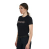 T-shirt Equestro femme strass en coton - Noir