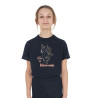 T-shirt Equestro fille Time to Blossom en coton - Marine