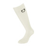 Chaussette technique Equestro unisexe Basic light - Blanc antique / noir