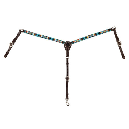 Collier de chasse western Pool's huilé avec perles Navajo SKY