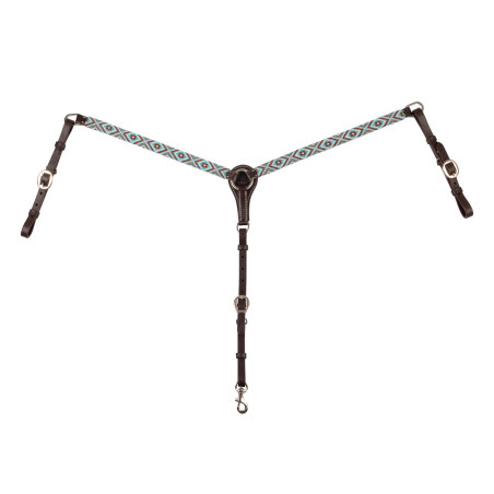 Collier de chasse en cuir Western Pool's avec perles en strass