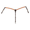 Collier de chasse Western Pool's avec perles multicolores - Marron foncé