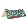 Tapis de selle western Pool's Dakota avec rembourrage en laine écologique - Vert / marron / marron foncé