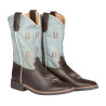 Bottes Western Pool's Arrow pour enfants - Marron / bleu ciel