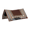Tapis western Burioni show en laine avec rembourrage en Dry F - Marron / sable / noir