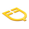 Logo Equestro adhésif mural - Jaune