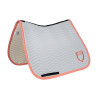 Tapis de dressage Equestro matelassé Wave en tissu technique - Brume portuaire / fleur du désert