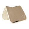 Tapis de dressage Equestro matelassé Wave en tissu technique - Oxford tan / blanc antique