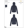 Sweat femme Equestro crop top à capuche - Marine blazer
