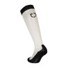 Chaussettes unisexes Equestro Basic en tissu technique - Blanc antique / noir