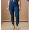 Pantalon Hybrid Horseware grip genoux brossé AA Fina femme - Marine