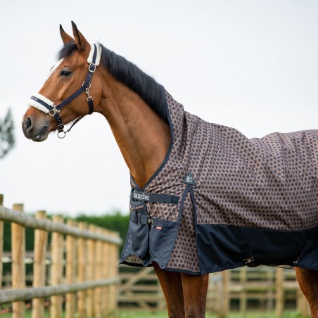 Horze Howard Ajustable Chin And Throat Snap Soft Fleece Nylon Halter Turquoise Blue Shetland