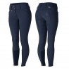 Pantalon Thermo Grand Prix Horze avec fond peau silicone femme - Bleu nuit