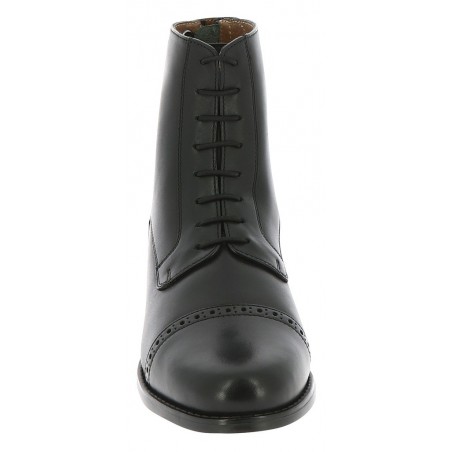 Boots Equithème Deauville à lacets et zip Noir