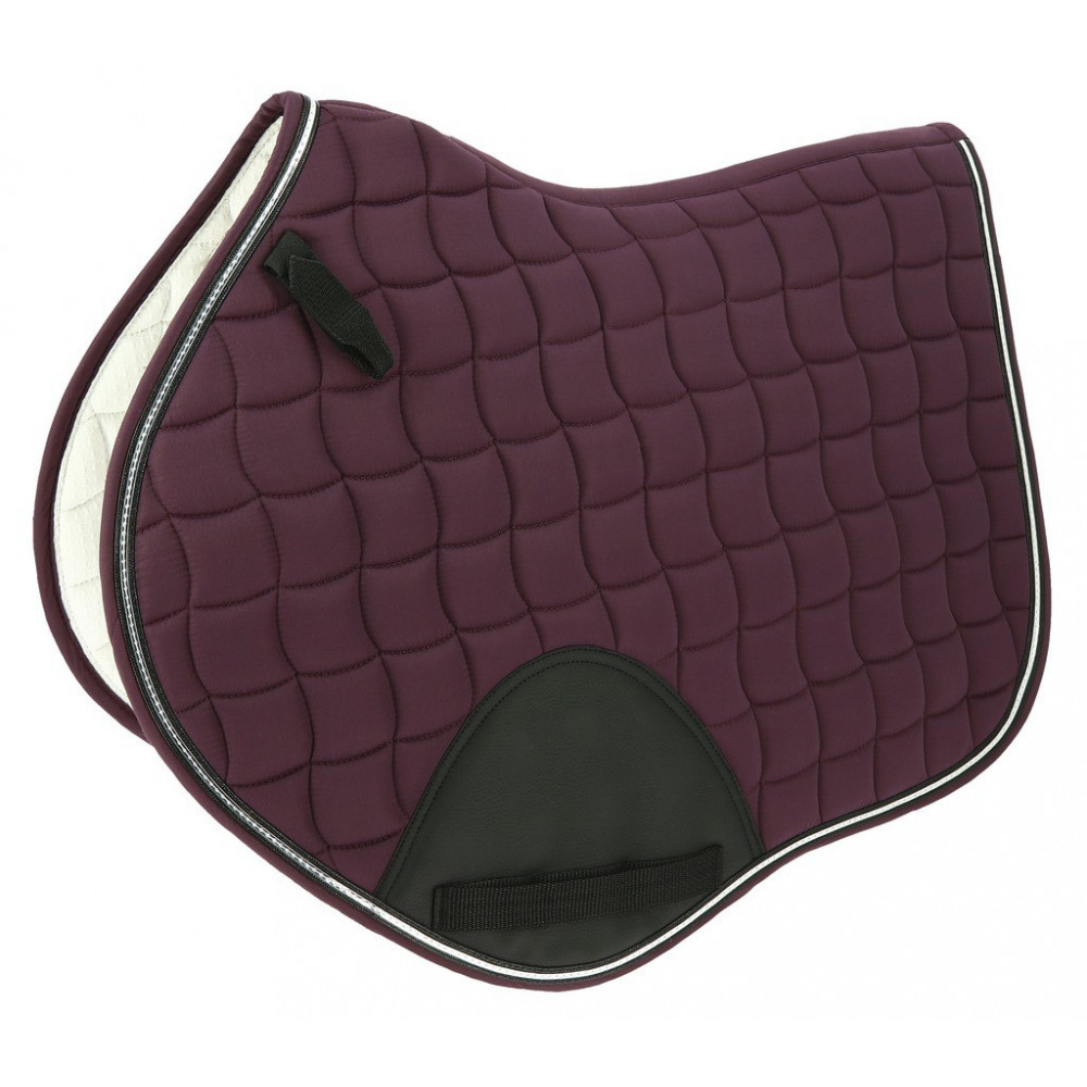 Tapis De Selle à Contact étroit Anglais - Coussinets Satin Noir - Modèle Loire Classic Square - Taille Large