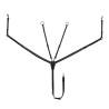 Collier de chasse Equestro avec fourche en cuir tanné et clincher noir - Noir