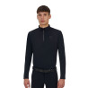 Polo d’entraînement homme Equestro Ridertechnology manches longues avec zip - Noir