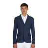 Veste de concours homme Equestro Girasol avec logo en relief - Marine blazer